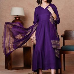 DIVASTRI Regular Kurta with Trousers & With Dupatta image 5