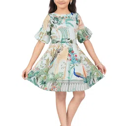 Hunny Bunny Girl Floral Print Bell Sleeve Fit & Flare Dress-picture-29