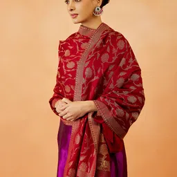 Pashmoda Women Paisley Woven Design Shawl-picture-39