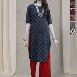 7Threads Selection Of 6 Ethnic Motifs Printed Round Neck Straight Kurta-image-55
