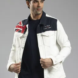 nostrum Men Washed Cotton Crop Denim Jacket-20