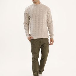 Kveto style redefined Men Cable Knit Pullover-image-96