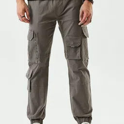 Snitch Men Mid-Rise Regular Fit Cargo Trousers-image-51
