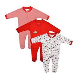 Baby Needs Infant Kids Pack Of 3 Printed Cotton Sleepsuits-image-98