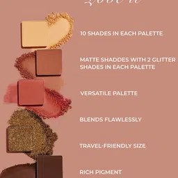JUSTGOLD Master Professional Collection 10 Color Eyeshadow Palette - Shade 02 image 5
