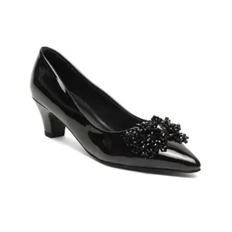 Flat n Heels Block Pumps with Bows image 2