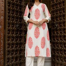 Anouk Ethnic Motifs Printed Regular Pure Cotton Kurta with Palazzos-36