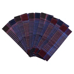 Kuber Industries Gingham Men & Boys Set Of 6 Multi Color Check Dark Cotton Hankies image 3