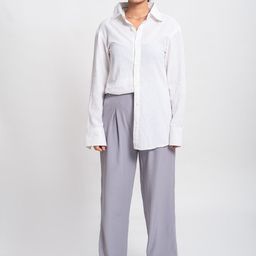 Me Craft Women Relaxed Straight Leg High-Rise Pleated Trousers-image-59