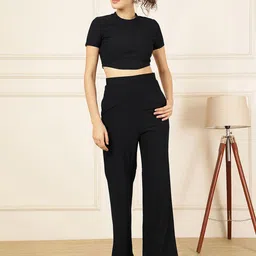 Selvia Round Neck Top With Trousers Co-ords-image-17