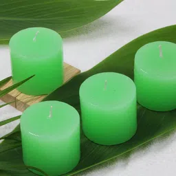 atorakushon Green-Coloured 4 pieces Scented Pillar Candle-image-66