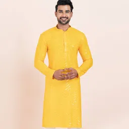 ROOTED LIBAAS Men Thread Work Kurta-image-65