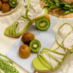 House of Prisca Kiwi Printed Block Heeled Sandals image 2