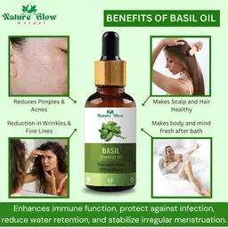 Nature Glow Herbal Set Of 3 Tea Tree With Eucalyptus & Basil Essential Oils- 15ml Each image 2
