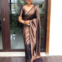 Anouk Solid Woven Design Zari  Saree-24