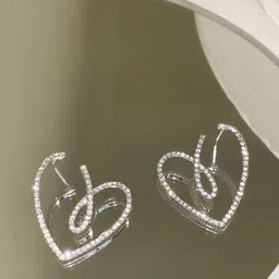 VAGHBHATT Heart Shaped Studs Earrings-28
