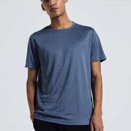 Kor Men Round Neck Solid Dri Fit Half Sleeves T-Shirt-picture-42