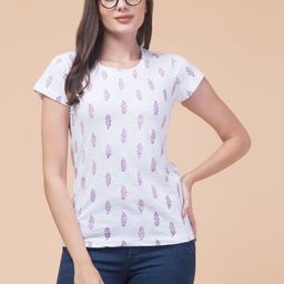 INUKA Women Floral Printed T-shirt-image-42
