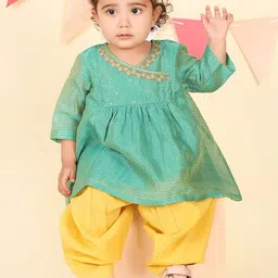 Fabindia Girls Angrakha Kurta with Salwar-picture-34