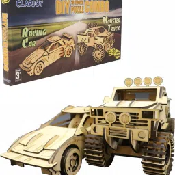 3D Wooden Make Your Own Racing Car and Monster Truck Combo-18