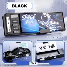 Space Password Lock Double Sided Compass Box for Kids Pencil Box for Kids Geometry Box-32