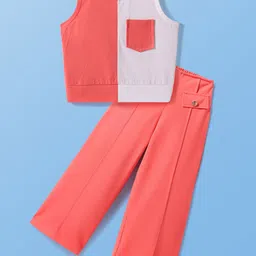Tiara Girls Colourblocked Top with Palazzos-image-1
