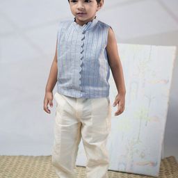MIRALI Boys Printed Regular Pure Cotton Kurta with Trousers-image-102