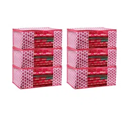 AMAK INC Pink Fabric Multi-Utility Wardrobe Organisers-picture-11