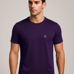 Body Mechanics Men Solid Round Neck Muscle Fit T-shirt-image-75