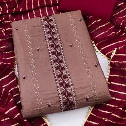 Rangtulika Ethnics Embroidered Unstitched Dress Material-49