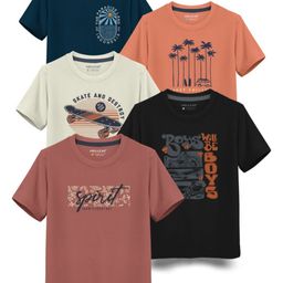 HELLCAT Boys Typography 5 Printed T-shirt-image-58