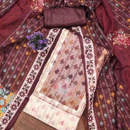 KIMISHA Printed Organza Unstitched Dress Material-image-93