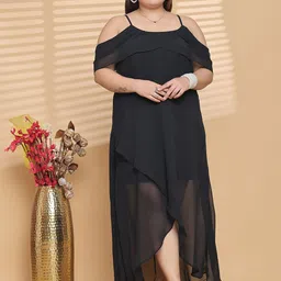 theRebelinme Plus Size Layered Georgette A-Line Maxi Dress-picture-21