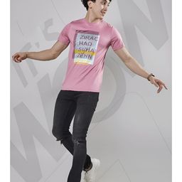 3BROS Men Typography Printed Applique T-shirt-image-59