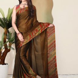MAGNEITTA Floral Pure Chiffon Saree-image-60