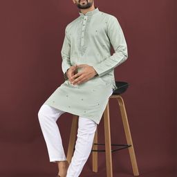 Leipzig Fashion Men Viscose Rayon Kurtas-image-98