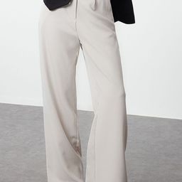 Trendyol Women Solid Bootcut Slip-On Trousers-picture-11