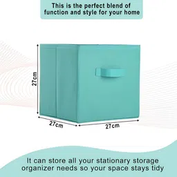 Aura Green Set Of 6 Square Foldable & Multipurpose Wardrobe Storage Box image 5