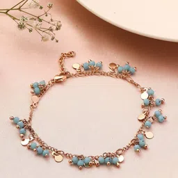 Priyaasi Women Gold-Plated Beads Contemporary Link Bracelet-image-65