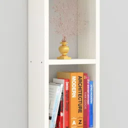 mahaakaay Royal Free Standing Wall Mounted Bookcase Book Shelf Display Rack White Engineered Wood Open Book Shelf image 2