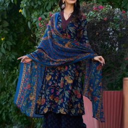 Women Cotton Rayon Kurti Palazzo Dupatta Set-picture-17