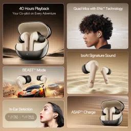 boat Airdopes 131 Pro Buds w/ In Ear Detection, 4 Mics ENx Tech & 40 HRS Playback Bluetooth Headset image 2
