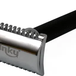 DOUBLE EDGE BRASS SAFETY RAZOR (T8001-OC) OPEN COMB, Men-3