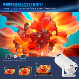 OneXsale Android Auto Keystone 4k Mini Gaming Projector High Resolution Home Cinema (1000 lm / 1 Speaker / Remote Controller) Portable Projector image 4