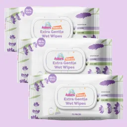 Baby Lavender Wet Wipes 99 % Pure Water Wet Wipes-Tested-FDA Approved-Pack of 3-image-26