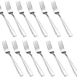 fanqew 12 Dinner Fork, Disposable Stainless Steel Dessert Fork, Dinner Fork Set-picture-3