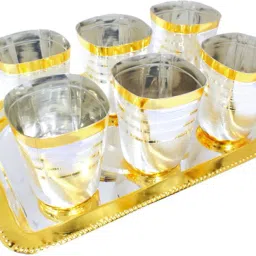 TRAY 6 GLASS SET Tray, Glass Serving Set-picture-17