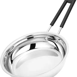Flat Bottom Frying Pan | Heavyduty Stainless Steel with Heat-Resistant Handle Fry Pan 22 cm diameter 1.5 L capacity-picture-27