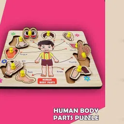 Body Part Wooden Puzzle Kids Games Toys Learning Educational Board Puzzle & Cube-image-41
