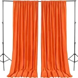 Cam cart orange Backdrop Curtain for Parties Background Curtains 4x10 2 penal Reflector-51